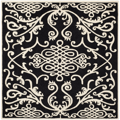Tapis noir en laine touffeté à la main Westmanland