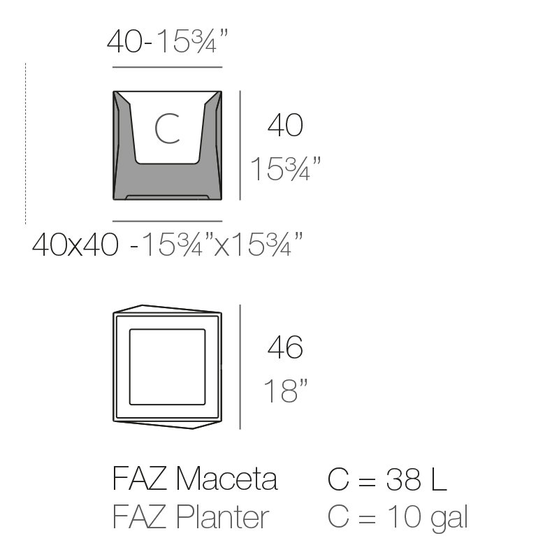 Faz Resin Pot Planter