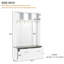 Arbre d'entrée polyvalent 4 en 1 avec 6 crochets, banc en grain de bois et plusieurs options de rangement pour l'organisation du vestibule-2125174704