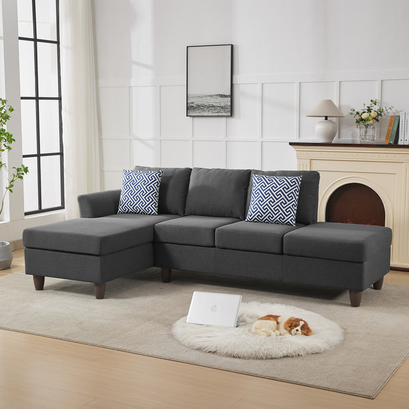 Unités de rangement cachées et coussins décoratifs assortis pour les maisons modernes, Noir gris