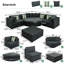 Ensemble de conversation modulaire d'extérieur 7 pièces avec osier en PE et coussins moelleux-124955556-124955555