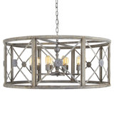 Rosette 8 - Light Lantern Drum Chandelier