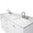 Ariel Flynt 73 Inch Bathroom Vanity With Italian Carrara Marble Countertop 0.75 inch In Oak-107361223-121646176
