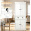 Armoire de rangement autoportante, armoire de cuisine avec tablettes réglables, élégante armoire de salle de bain