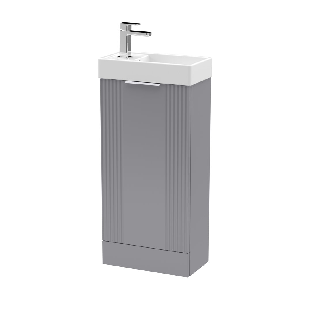 Deco Compact 400mm Single Bathroom Vanity with Drop In Vitreous China Basin