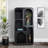 Open Cutout Textured Wood Bookshelf