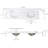 73 Inch Cultured Marble Vanity Top Two Sinks with Backsplash, White-86627097