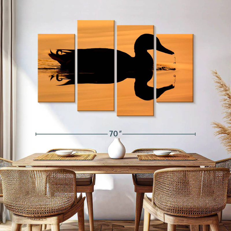 Silhouette de canard colvert Brampt, H 42 po x l 68 po