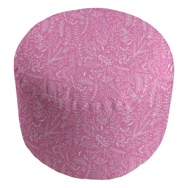 repose-pieds floral ditsy Avicia, Rose clair/blanc