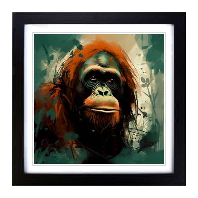 Orangutan Conceptual Art - Framed Print