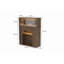 Armoire de rangement en bois de noyer de 31 po avec verre givré