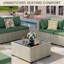 Canapé de patio en rotin avec coussins 2 pièces-1701595434