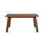 Ensemble de salle à manger 5 pièces avec table rectangulaire et 4 chaises à oreilles, style contemporain, aspect noyer brun, rétro moderne, avec pieds pliés, chaises rembourrées blanches