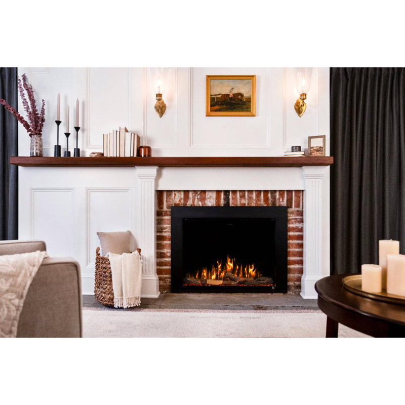 Fireplug Pro Smart Electric Fireplace Insert with Fire Crackle Sound, 29"H x 39"W x 7.88"D
