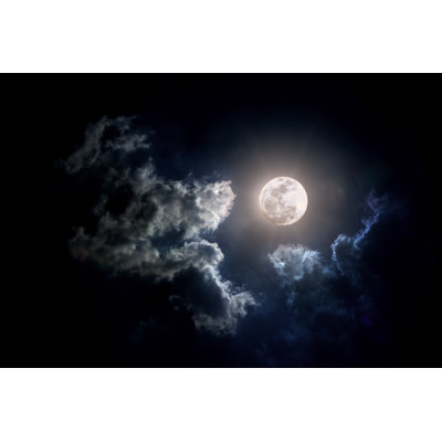 " Moon On Cloudy Day "