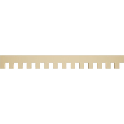 5"H x 1 1/2"P x 46 5/8"L Elizabeth Signature Urethane Dentil Trim, Primed Tan