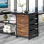 Bureau d'ordinateur en L 59 pouces avec tiroirs et tablettes de rangement (sans la chaise)-8353771