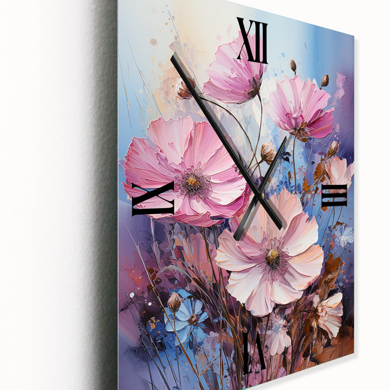 Deian - Horloge murale champ de fleurs, Petit