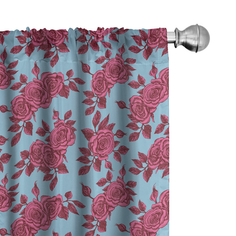 Rideaux 4 panneaux East Urban Home, L 56 po x L 63 po