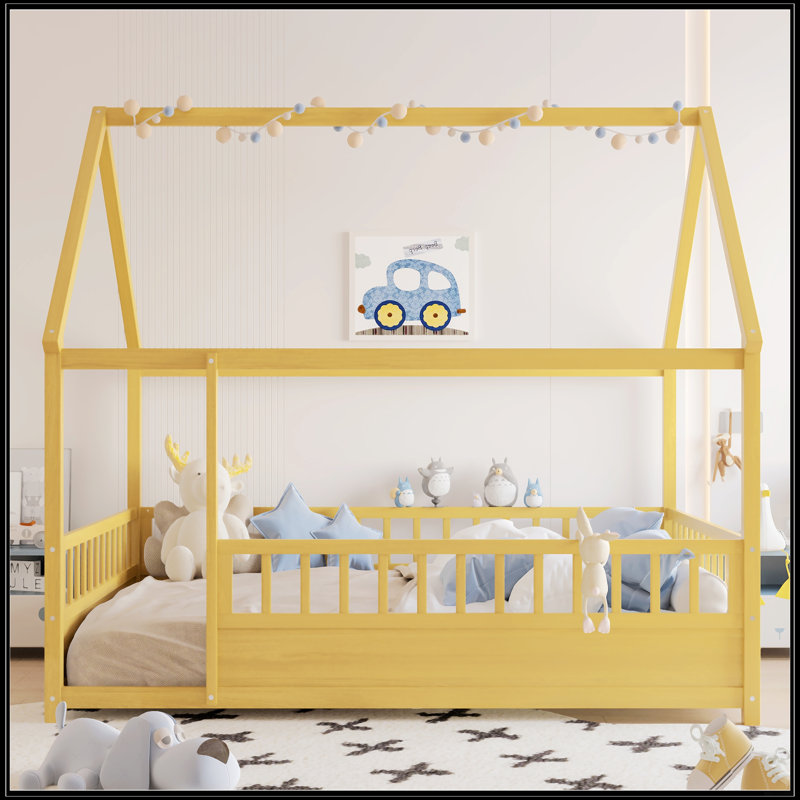 Lit simple en bois, Lit double