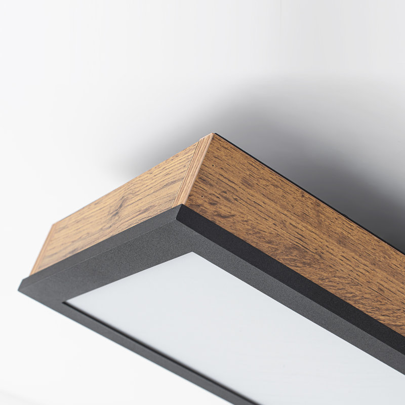Plafonnier semi-encastré rectangulaire 1 lumière DEL
