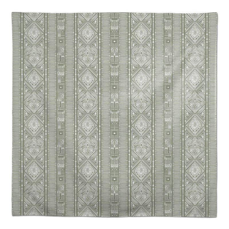 Nappe géométrique carrée, Vert