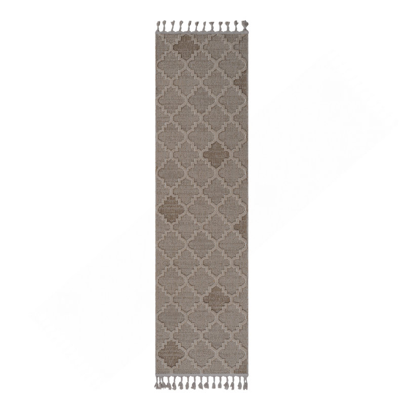 Tapis crème / treillis intérieur / extérieur, Tapis de couloir 2 pi 2 po x 8 pi