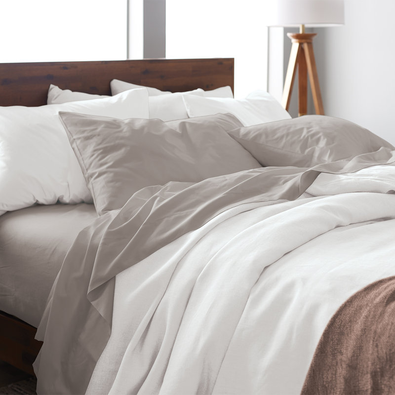 Taupe Queen Bamboo Deep-Pocket 4-Piece Sheet Set