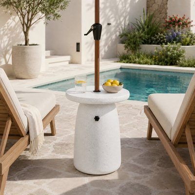 Table d'appoint à base de parasol MGO