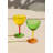 Elegant Yellow Wine Glass (Set of 2), 3.9 x 3.9 x 5.9 inches | 100% Glass, 8.1 fl oz Capacity | Dishwasher-Safe, Perfect for Parties & Special Occasions, Stylish Design for Wine Enthusiasts-789439913