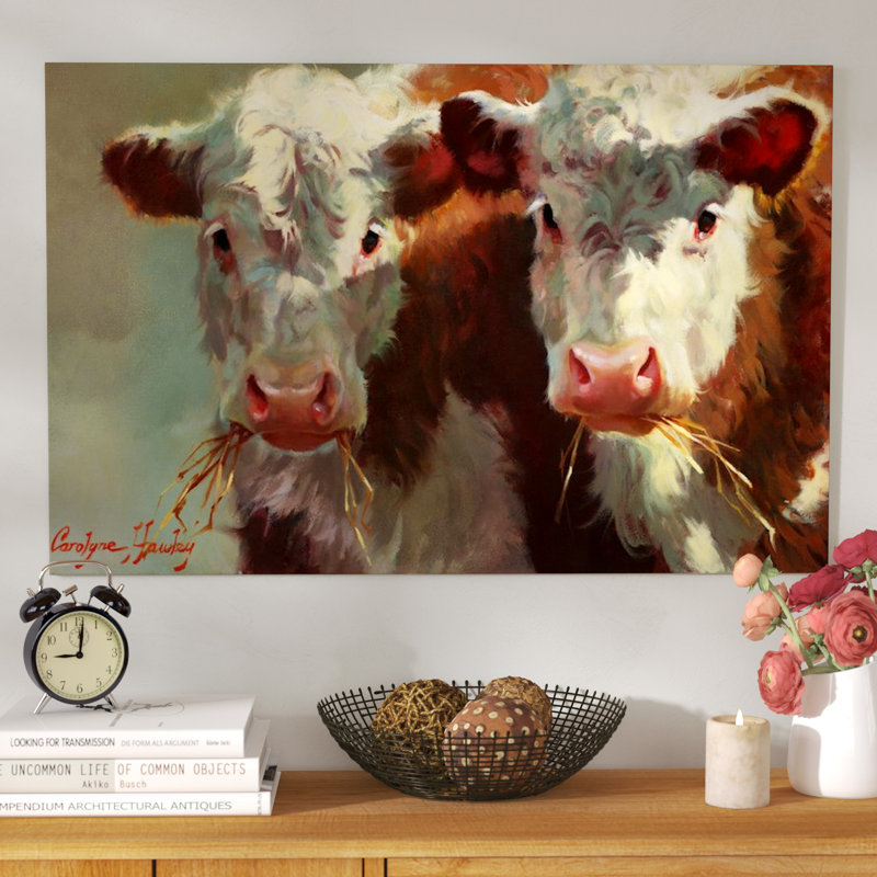 « cow bells », peinture sur toile tendue, H 26 po x l 40 po x P 1,5 po
