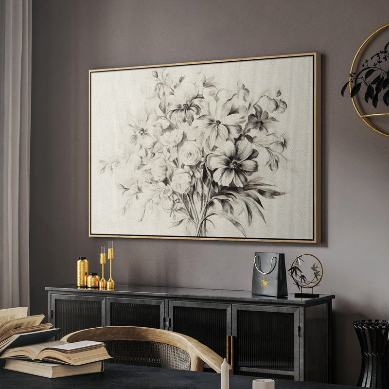 "Croquis rétro-III" sur toile, H 25 po x l 37 po