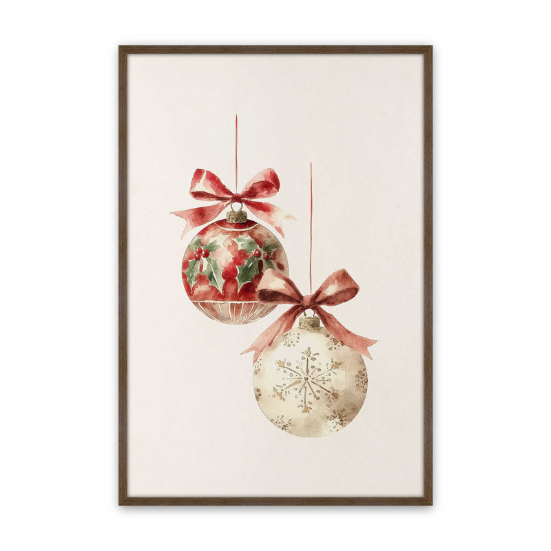 «Tied with Cheer», reproduction d'art, 24 po x 36 po, Noyer