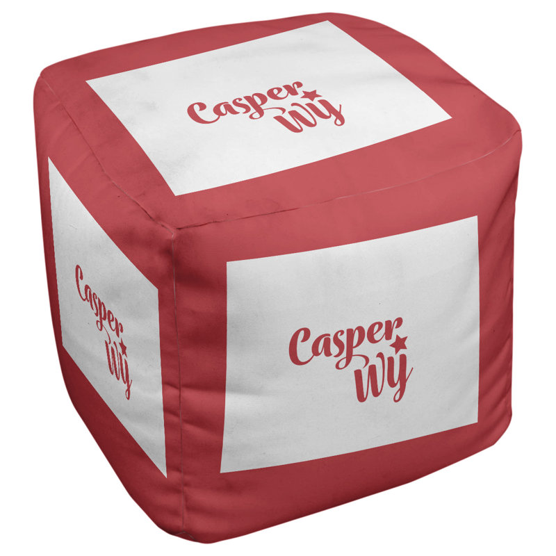Repose-pieds à cubes wyoming Casper, Rouge