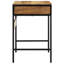 Solid Wood Top Metal Base Writing Desk