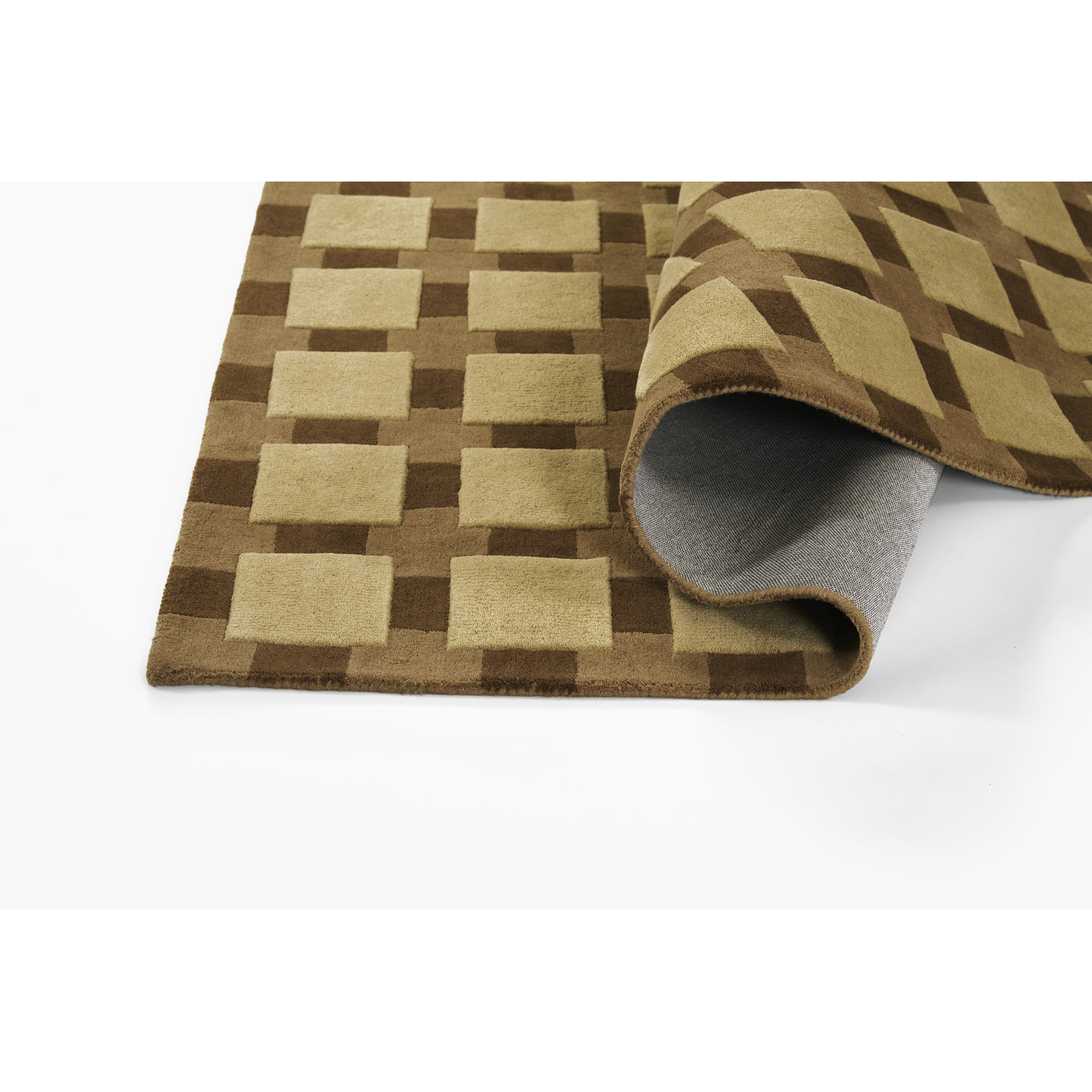 Bauhaus Hand Tufted Area Rug, Beige, Rectangle 2' X 3'