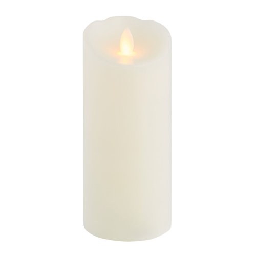 Mikasa White LED Wax Pillar Candle | Wayfair