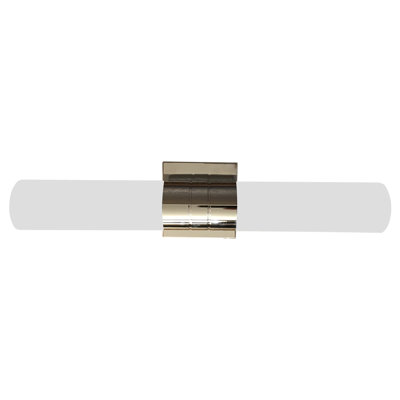 Éclairage pour meuble-lavabo bidirectionnel en chrome et verre opale - Chrome et verre opale
