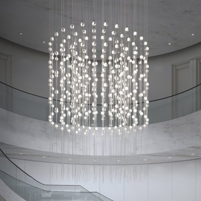 Sonneman Centaurus 48" Cylinder Led Pendant In Satin Nickel,white