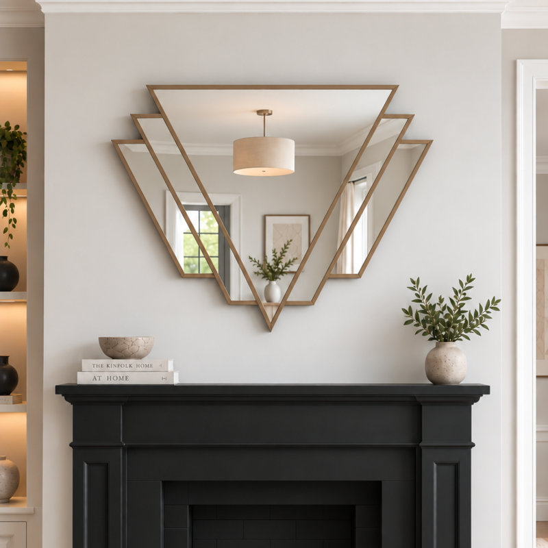 Addeson Triangle Mirror, Gold