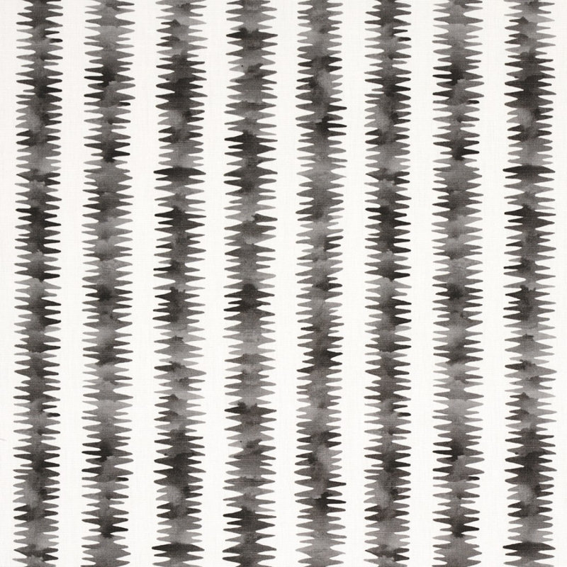Schumacher x Happy Menocal Cardiogram Fabric, Charcoal