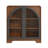 31.5" Sideboard Buffet Cabinet With 2 Arched Glass Doors Storage, Console Table Coffee Bar for Kitchen Living Room Hallway, Walnut-739731563