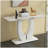 Modern Simple Glossy White Rectangular Counter Bar Table 47.24" x 18.11" x 29.52