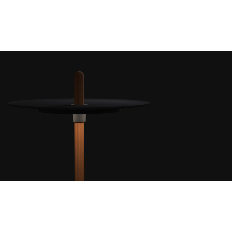 Nivél Pedestal with Tray, Black, Walnut
