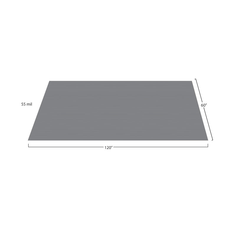 Rouleau de plancher de garage nervuré, Gris ardoise, L 120 po x l 60 po