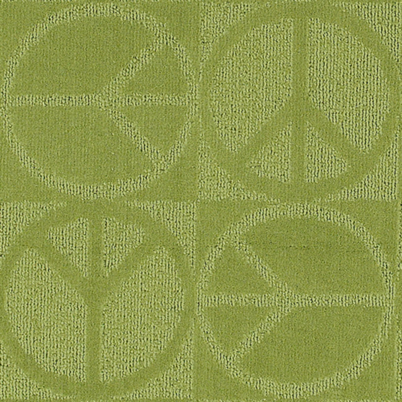 Tapis vert touffeté à motif géométrique Stach, Rectangle 7 pi 6 po x 9 pi 6 po