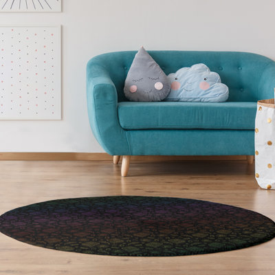 Tapis noir/orchidée/bleu ciel classic pizza