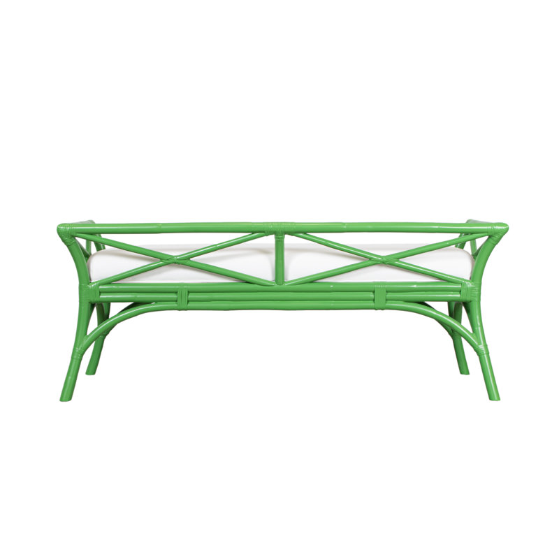 Wicker Bench, Bright green