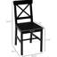 Modern Dining Chairs Two, Black Wooden Cross Back, Strong & Easy To   Of 2 , Wood Back Kitchen Chairs, Stable Comfortable