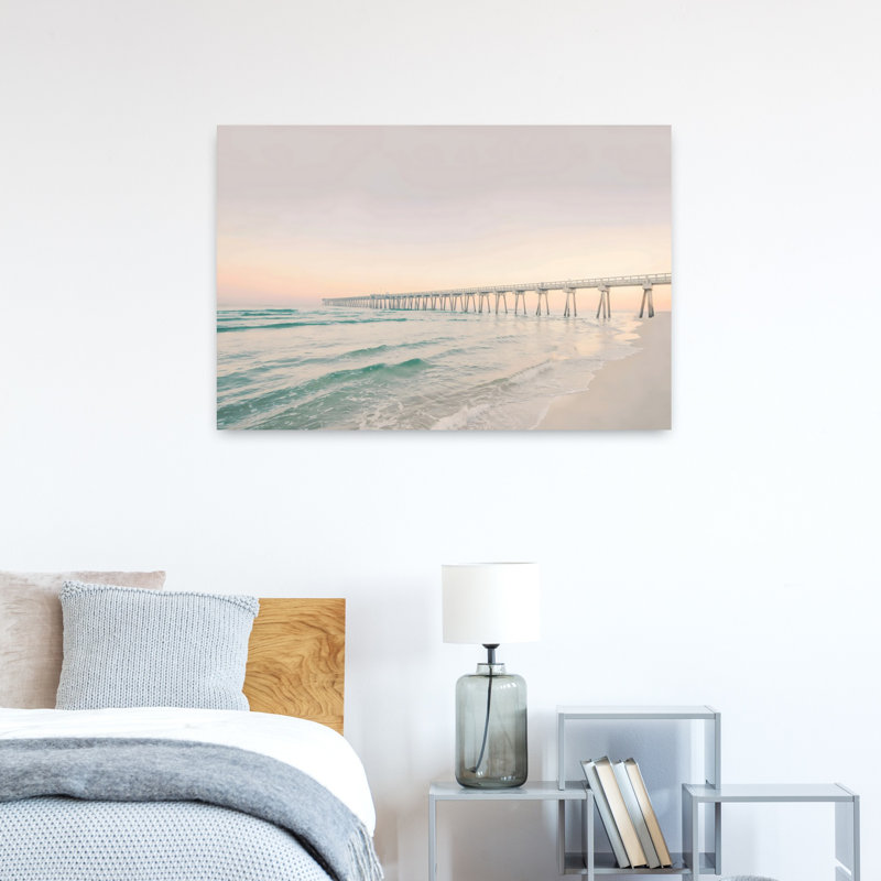 "Boardwalk", art mural contemporain abstrait, H 24 po x l 36 po